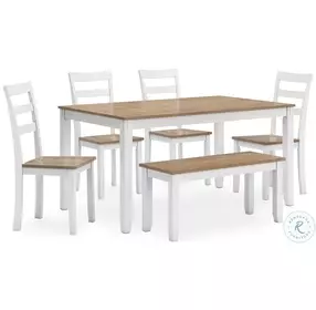 Gesthaven Natural And White 6 Piece Dining Set