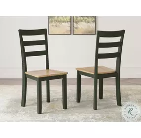 Gesthaven Natural And Green Side Chair Set Of 2