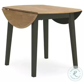 Gesthaven Natural And Green Drop Leaf Round Dining Room Set