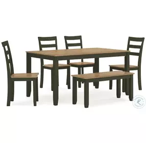 Gesthaven Natural And Green 6 Piece Dining Set