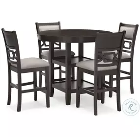 Langwest Cherry Brown 5 Piece Counter Height Dining Set