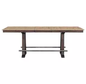 Transitions Driftwood and Sable Extendable Rectangular Counter Height Dining Room Set