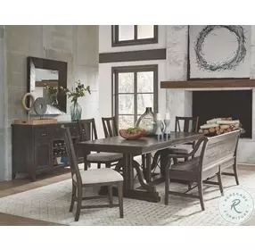 Westley Falls Graphite Bench With Back