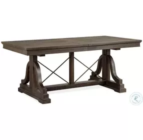 Westley Falls Graphite Trestle Extendable Dining Room Set