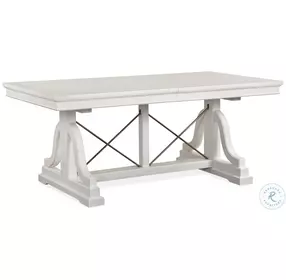Heron Cove Chalk White Trestle Extendable Dining Room Set