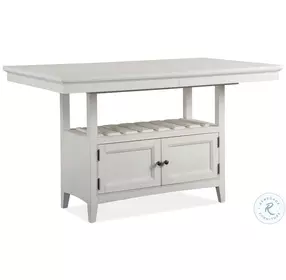 Heron Cove Chalk White Extendable Counter Height Dining Room Set