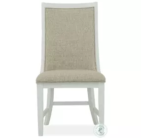 Egret Bay Baja Fog Wood Upholstered Host Side Chair Set Of 2