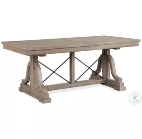 Ashton Grove Dovetail Grey Trestle Extendable Dining Room Set