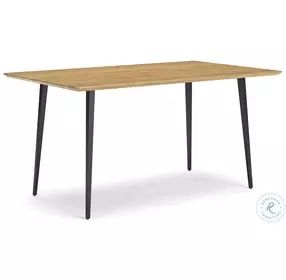 Gretlynn Natural And Black Rectangular Dining Room Set