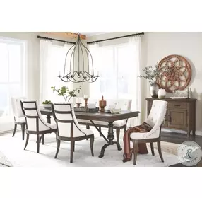 Cambridge Manor Homestead Brown Upholstered Arm Chair Set Of 2