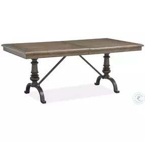 Cambridge Manor Homestead Brown Rectangular Extendable Dining Room Set
