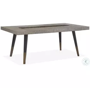 Dexter Nocturne Black And Coventry Grey Rectangular Extendable Dining Room Set