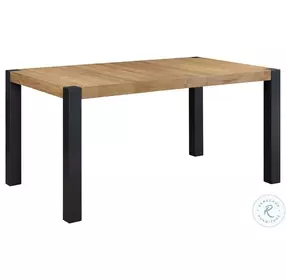 D00507 Black And Oak Rectangular Dining Room Set