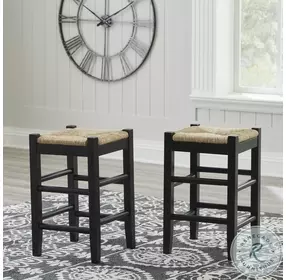 Mirimyn Black Counter Height Stool Set Of 2