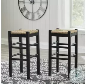 Mirimyn Black Bar Stool Set of 2