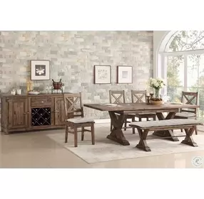 Fresno Rustic Medium Extendable Butterfly Leaf Dining Table