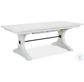 Harper Springs Silo White Extendable Trestle Dining Room Set