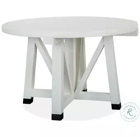 Harper Springs Silo White 48" Round Dining Room Set