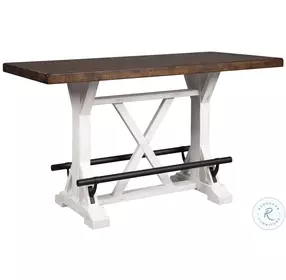 Valebeck White And Brown Counter Height Dining Room Set 2