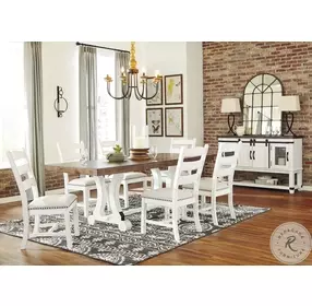 Valebeck White and Brown Server