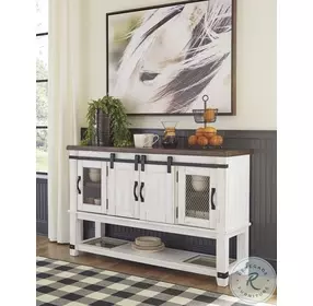 Valebeck White and Brown Server