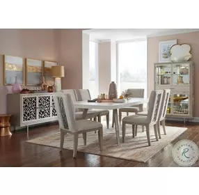 Fairfax Warm Silver and Acadia White Display Cabinet