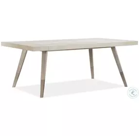 Lenox Warm Silver and Acadia White Rectangular Extendable Dining Room Set