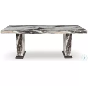 Zendalia Dark Brown and Beige Dining Table