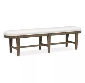 Westbourne White Upholstered Dining Bench