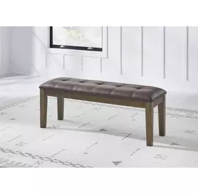 Broxtyn Light Brown Upholstered Dining Bench