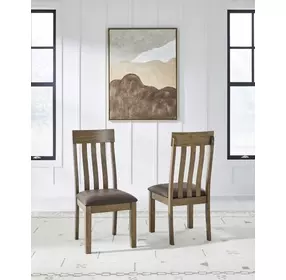 Broxtyn Light Brown Upholstered Dining Chair
