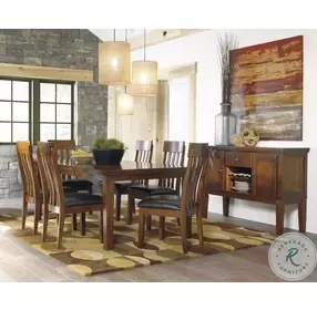 Ralene Medium Brown Rectangular Butterfly Extendable Dining Table