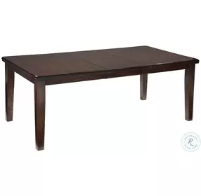 Haddigan Dark Brown Rectangular Extendable Dining Room Set