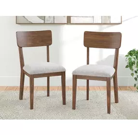 Lyncott Light Gray Upholstered Side Chair Set of 2