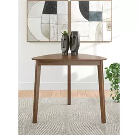 Lyncott Brown 35" Triangular Dining Table