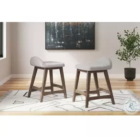 Lyncott Light Gray Bar Stool Set of 2