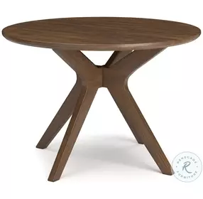 Lyncott Medium Brown Round Dining Room Set