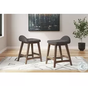Lyncott Charcoal Counter Height Stool Set of 2