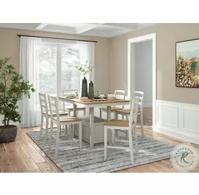 Westlinport Antique White And Natural Bar Stool