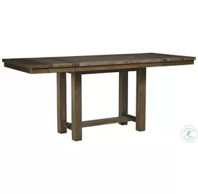 Moriville Grayish Brown Extendable Counter Height Dining Room Set
