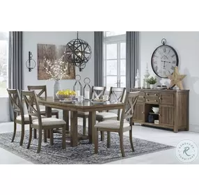 Moriville Beige Upholstered Side Chair Set of 2