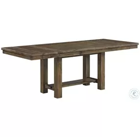 Moriville Grayish Brown Extendable Rectangular Dining Room Set