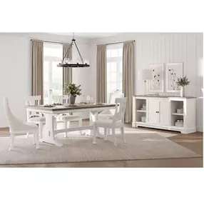 Crownfall White Upholstered Side Chair Set of 2