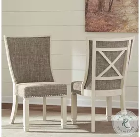 Bolanburg Two Tone Dining Upholstered Side Chair Set of 2