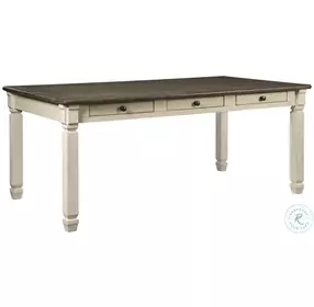 Bolanburg White and Gray Rectangular Dining Room Set