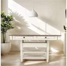 Bolanburg White and Gray Rectangular Counter Height Dining Table