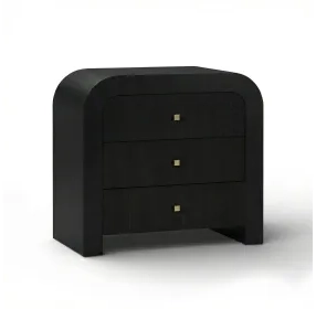 Hump Black Arched 3 Drawer Chest