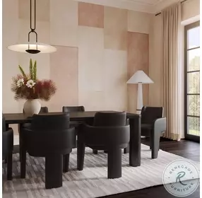 Leo Black Performance Vegan Leather Dining Chair