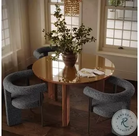 Synn Black Performance Boucle Dining Chair