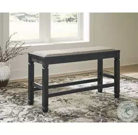 Tyler Creek Antique Black Double Counter Height Dining Bench